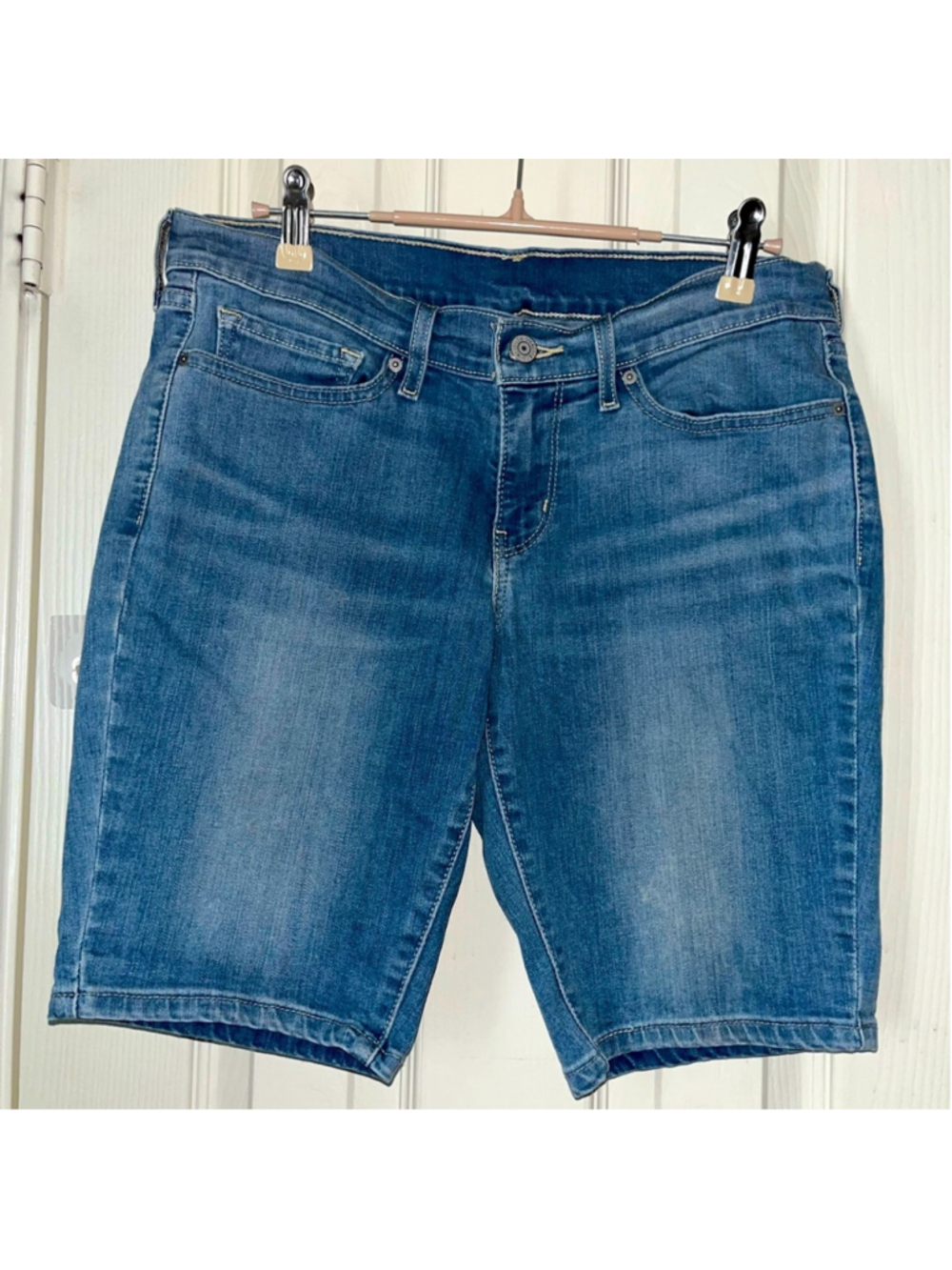 Levi's Blue Jean Girlfriend Shorts